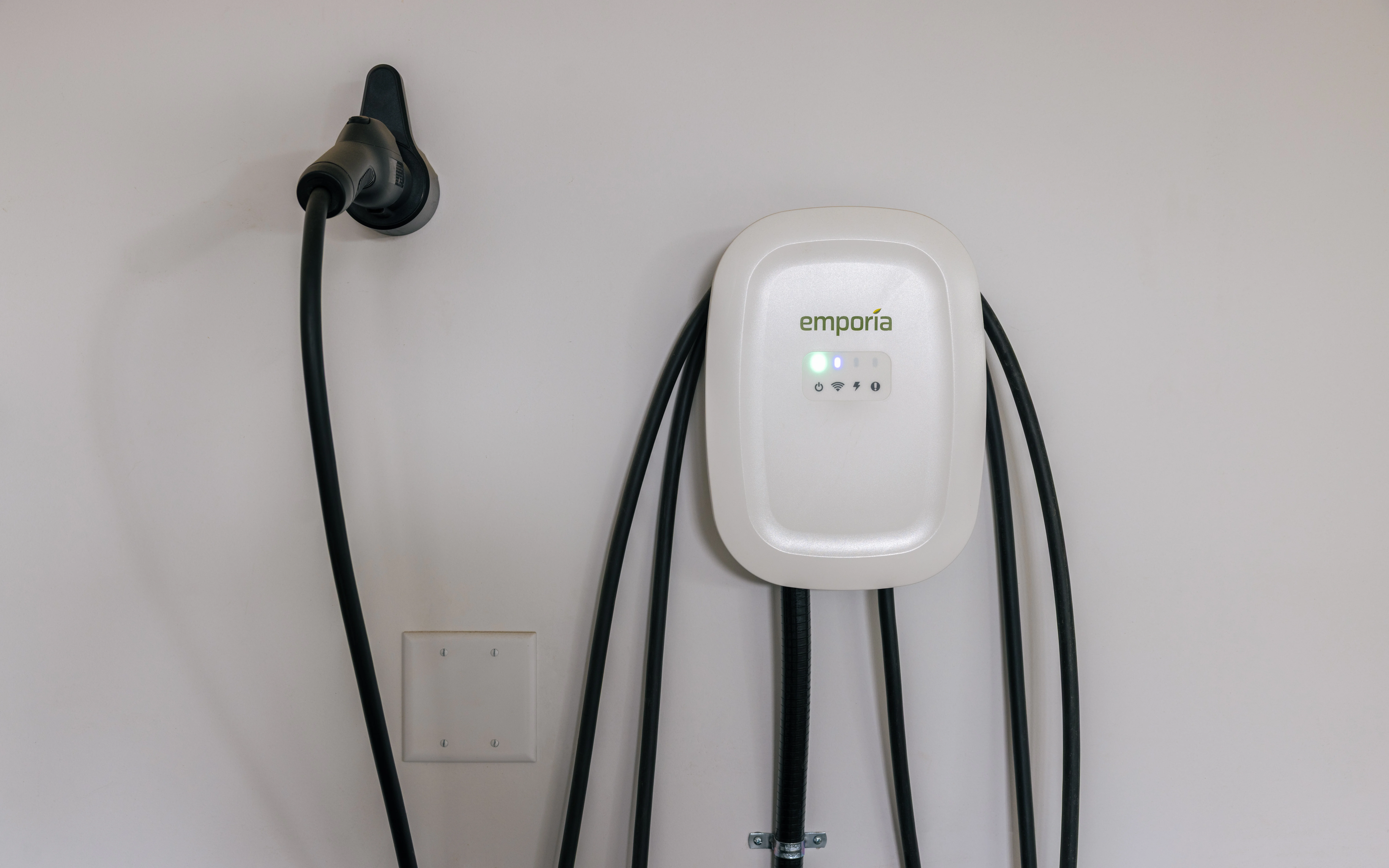 Level 2 EV charger installed at Mile Away Stowe for guest use